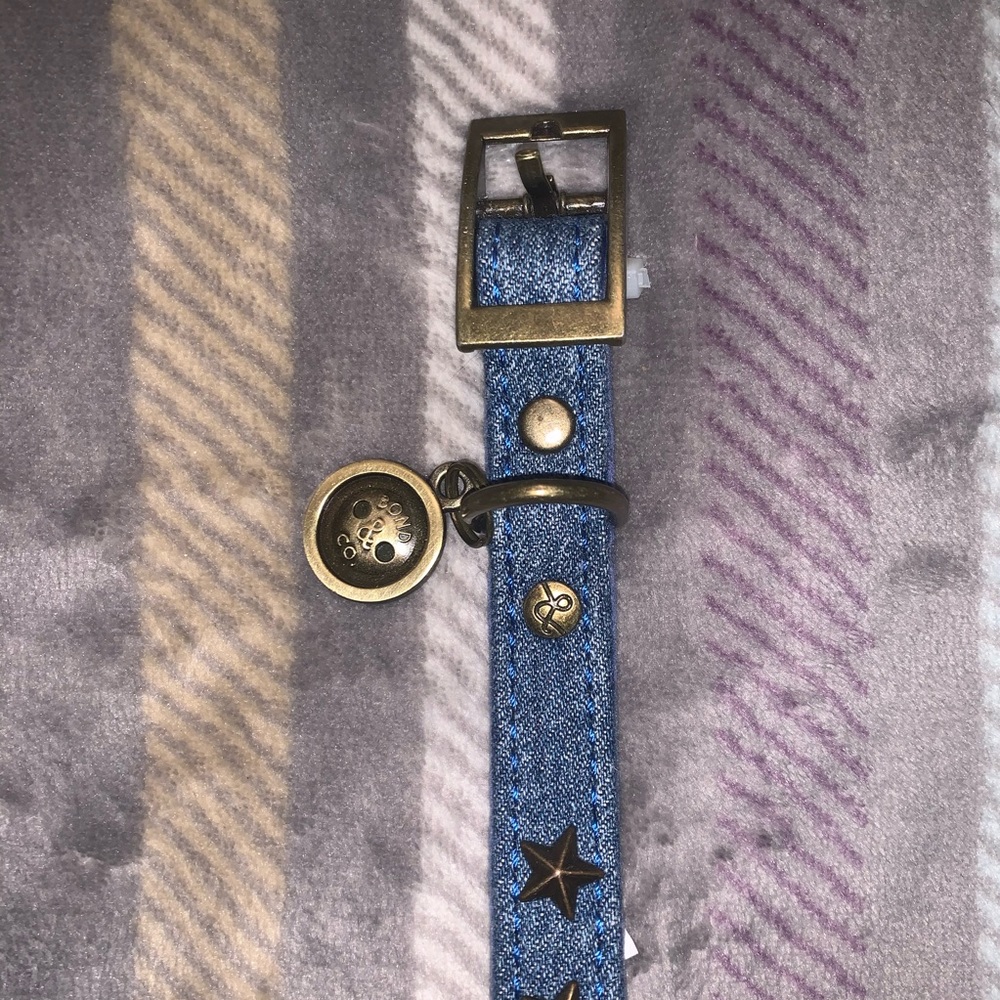 New jean small dog collar